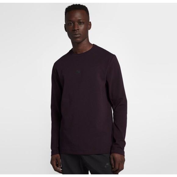 Nike Other - Mens Nike Sportswear Tech Pack Crew Long Sleeve Purple Plum Athletic Gym Sz S